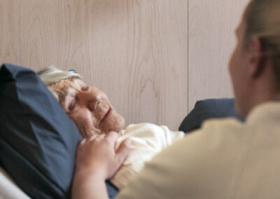 Somnofy wall mounted monitoring elderly patient